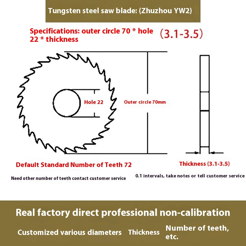 1142-Tungsten steel saw blade milling cutter ebony circular saw blade integral tungsten carbide saw blade outer diameter 20/30/40/60/80/100 Shandong Denso Pricision Tools Co.,Ltd.
